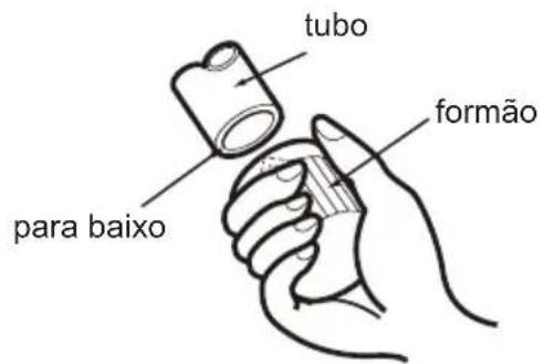 tubo para baixo formão