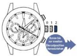 SEIKO Astron SSH003J1 - Krone bis zur zweiten Einrastposition herausziehen - 1