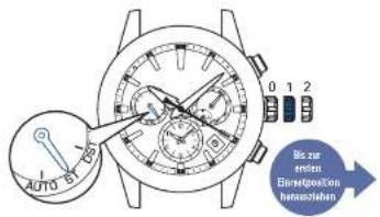 SEIKO Astron SSH003J1 - Krone bis zur ersten Einrastposition herausziehen - 1