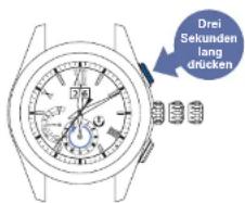 SEIKO Astron SSE139J1 - Einstellen der Anfangsposition der Zeiger des Hilfszifferblatts und des Multi-Indikators sowie des Stunden- und Minutenzeigers und des Datums - 2