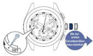 SEIKO Astron SSE045J1 - Krone bis zur ersten Einrastposition herausziehen - 1