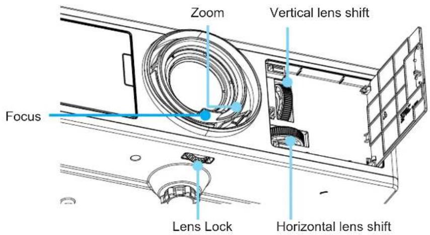 OPTOMA ZH500T - Adjusting Projector Focus and Zoom - 1