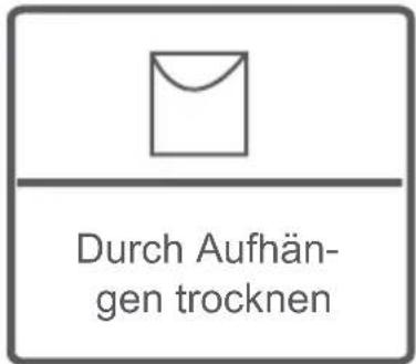 Durch Aufhän- gen trocknen