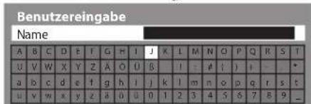 PANASONIC Viera TX-P46GW30 - Eingeben von Zeichen über die eingeblendete Tastatur - 1