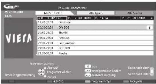 PANASONIC Viera TX-P46GW30 - Rufen Sie den Programmassistenten auf. - 3