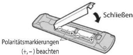 PANASONIC Viera TX-P46GW30 - Einlegen / Entfernen der Batterien der Fernbedienung - 2