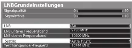 PANASONIC Viera TX-P46GW30 - Stellen Sie [LNB] und [Satellit] ein - 1