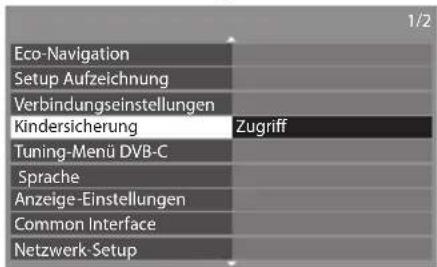 PANASONIC Viera TX-P46GW30 - Wählen Sie [Kindersicherung] - 1