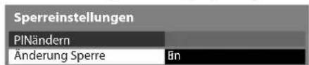 PANASONIC Viera TX-P42VT30J - 2Wählen Sie [Änderung Sperre] und stellen die Option auf [Ein] - 1