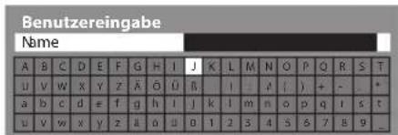 PANASONIC Viera TX-P42VT30J - Eingeben von Zeichen über die eingeblendete Tastatur - 1