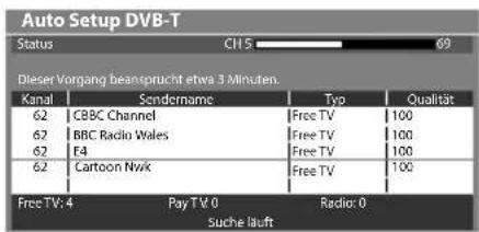 PANASONIC Viera TX-P42VT30J - Start Auto Setup (Die Einstellungen werden automatisch vorgenommen) DVB-T: - 3