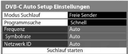 PANASONIC Viera TX-P42VT30J - Nehmen Sie die gewünschten Einstellungen für die Auto Setup Einrichtung vor. - 1