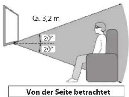 PANASONIC Viera TX-P42VT30J - Maximale Reichweite der aktiven 3D Shutterbrille - 2