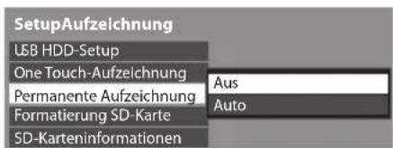PANASONIC Viera TX-P42VT30J - Anhalten von „Permanente Aufzeichnung“ - 1