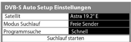 PANASONIC Viera TX-P42VT30J - Stellen Sie den gewünschten Satelliten, Suchlaufmodus und Programmsuch-Modus ein. - 1