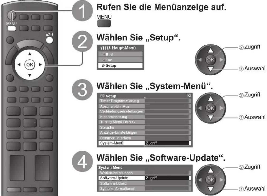 PANASONIC Viera TX-P42S20E - Aktualisieren der Software des Fernsehers - 3