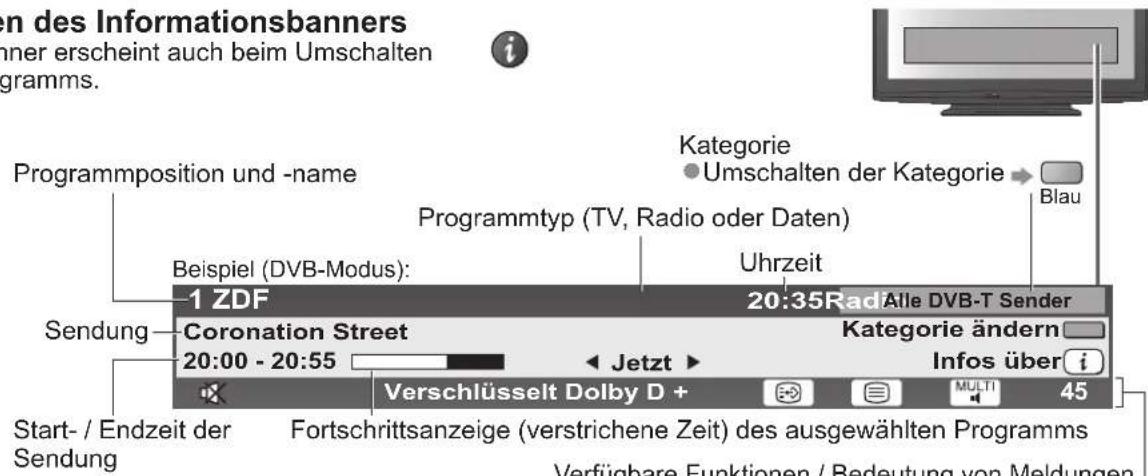 PANASONIC Viera TX-P42S20E - Anzeigen des Informationsbanners - 2