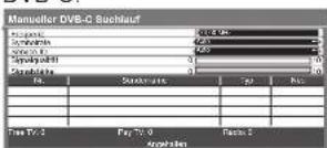 PANASONIC Viera TX-P42S20E - Manuelles Einstellen des DVB-Programms Manueller Suchlauf - 1