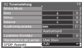 PANASONIC Viera TX-P42S20E - Audioausgangseinstellungen - 3