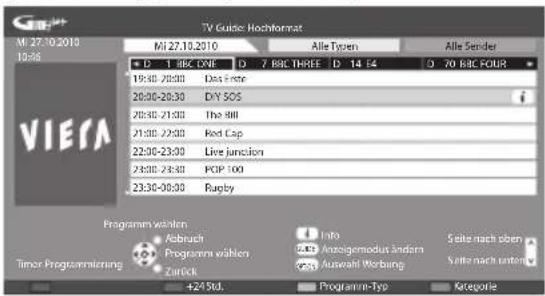 PANASONIC Viera TX-P42GTF32 - Rufen Sie den Programmassistenten auf. - 2