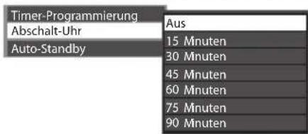 PANASONIC Viera TX-P42GTF32 - Wählen Sie [Abschalt-Uhr], und stellen die Abschaltzeit in 15-Minutenschritten ein. - 1