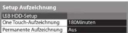 PANASONIC Viera TX-P42GTF32 - Wählen Sie [One Touch-Aufzeichnung] oder [Permanente Aufzeichnung] - 1
