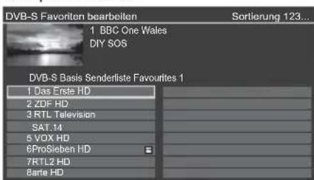 PANASONIC TX-58GXN888 - ■ DVB-Favoritenliste bearbeiten - 1