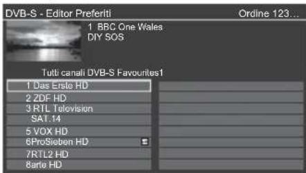 PANASONIC TX-58GXN888 - ■ Lista dei canali DVB preferiti - 1