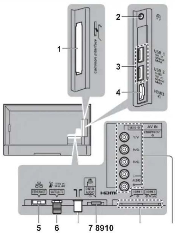 PANASONIC Viera TX-55EXX689 - Anschlüsse - 1