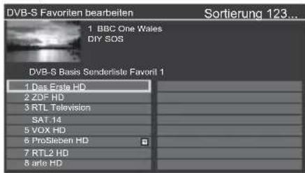 PANASONIC Viera TX-55EXX689 - ■ DVB-Favoritenliste bearbeiten - 1