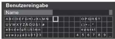 PANASONIC Viera TX-49EXX689 - ■ Eingeben von Zeichen über die eingeblendete Tastatur - 1