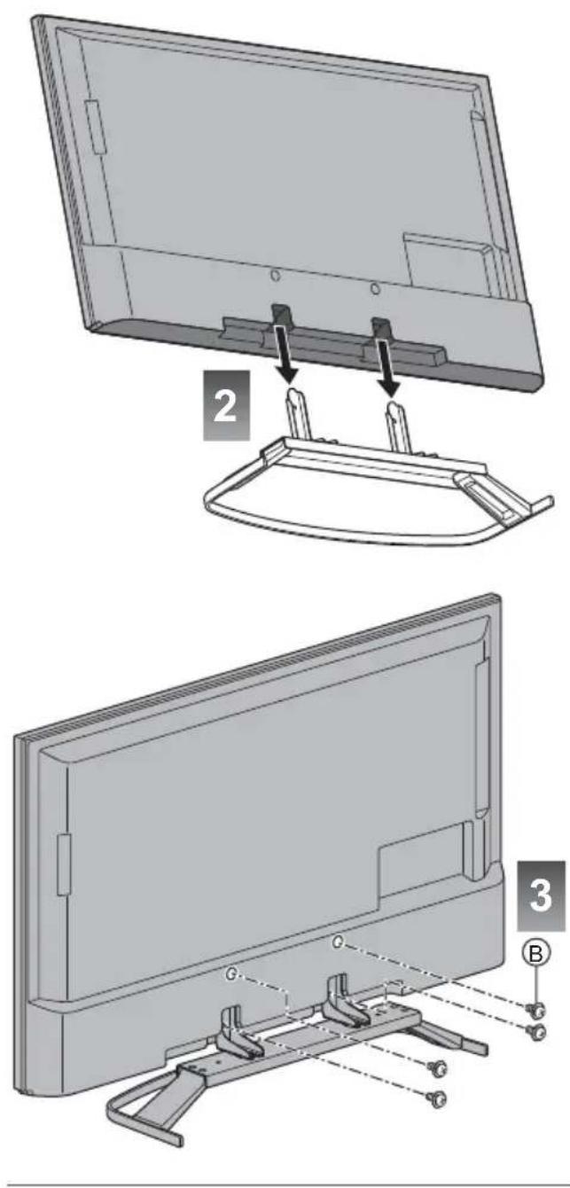 PANASONIC Viera TX-49EXX689 - ■ Zusammenbau des Standfußes - 2