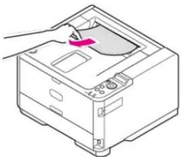 OKI ES4132dn - Wenn das hintere Ende des Papiers nicht sichtbar ist, aber sein Oberseite ist an der Ausgabeeinheit sichtbar - 6