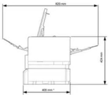 820 mm 424 mm 405 mm *