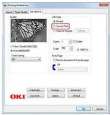 OKI ES4132dn - Einstellen eines Kennworts auf einem PC - 1