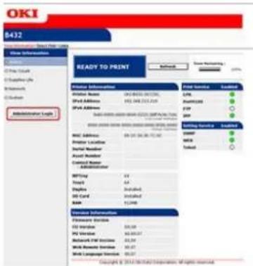 OKI ES4132dn - Von der Webseite aus überprüfen - 2