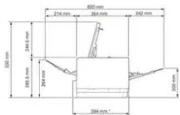 800 mm 214 mm 364 mm 242 mm 530 mm 246.5 mm 288.5 mm 264 mm 200 mm 394 mm"