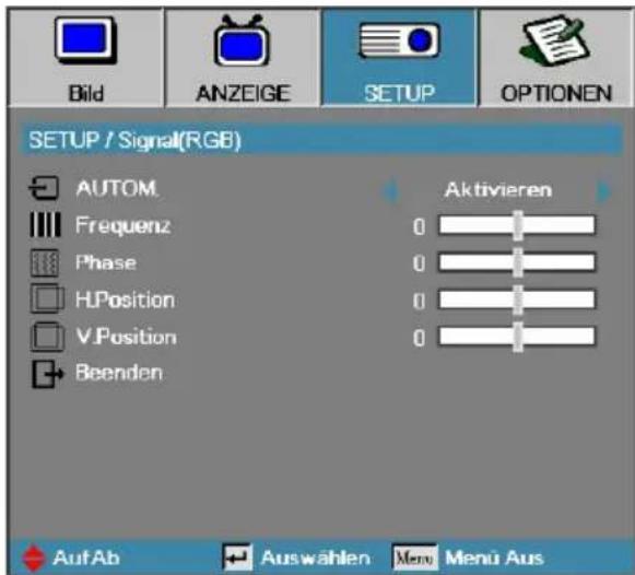 OPTOMA EH505e-B - Setup | Signal (RGB) - 1