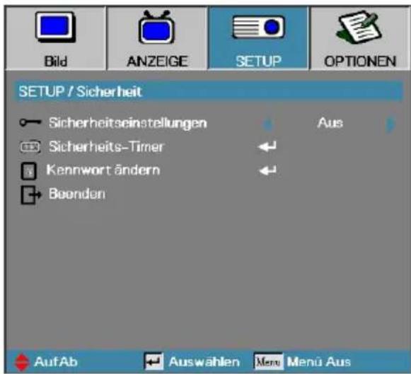 OPTOMA EH505e-B - Setup | Sicherheit - 1