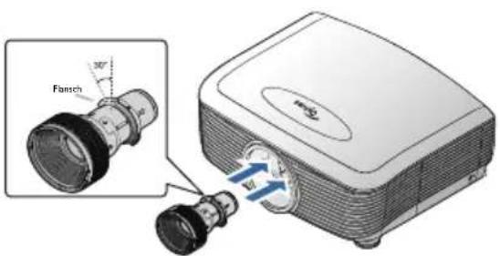 OPTOMA EH505e-B - Einbau des neuen Objektivs - 1
