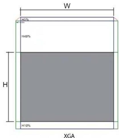 OPTOMA EH505e-B - Abbildung des Objektivversatz-Bereichs - 2