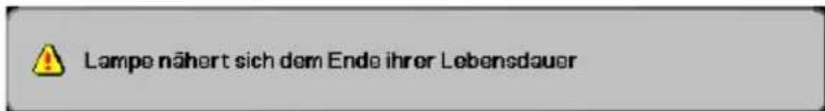OPTOMA EH505e-B - Hinweis zur Lampe - 1