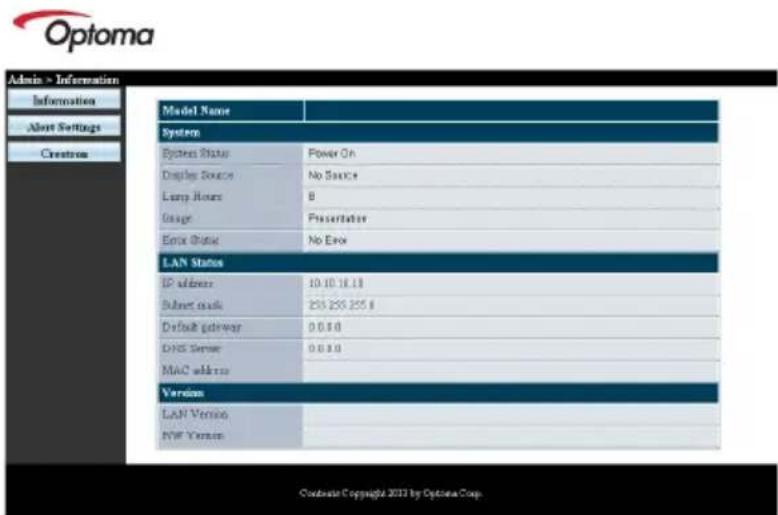OPTOMA EH505e-B - Benutzereinstellungen - 3