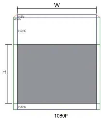 OPTOMA EH505e-B - Abbildung des Objektivversatz-Bereichs - 3