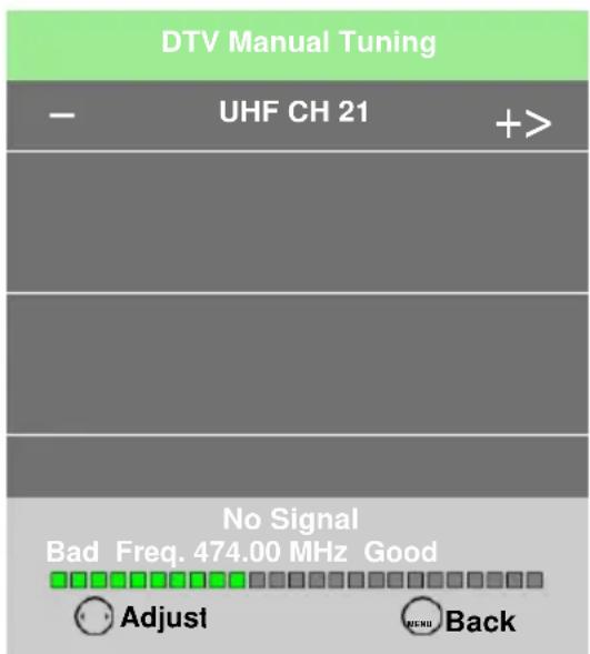 Swedx SS-65K16 - DTV Manual Tuning - 1