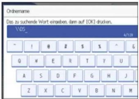 Ordnename Das zu suchende Wort eingeben, dann auf [OK] drücken. 1/25_ 4/128 ~ ! @ # $ % ^ & Q X E R T Y U A S D F G H J Z X C V B N M