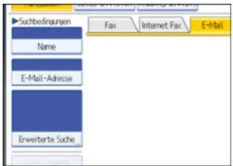 Suchbedingungen Name E-Mail-Adresse Enweiterte Suche Fax Internet Fax E-Mail