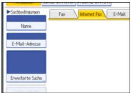 Suchbedingungen Name E-Mail-Adresse Enweiterte Suche... Fax Internet Fax E-Mail