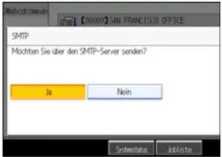 000091 SAN FRANCISCO OFFICE SMTP Mochten Sie über den SMTP-Server senden? Ja Nein Systematicn Jobliste