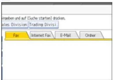 ingeben und auf [Suche starten] drucken, ales Division Trading Divisi Fax Internet Fax E-Mail Order